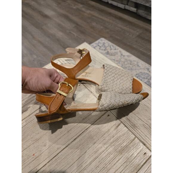 Salvatore Ferragamo Women's Slingback Sandals Brown Size 8 Low Heel - Picture 6 of 6